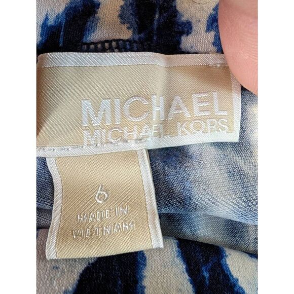 Michael Kors Stripped Blue/White Leggings Women's Size 6. - Picture 5 of 7